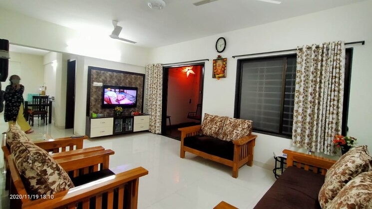 Living Room, nirmal-township-chs-b5-building 2 Bedroom 1100 Sq.Ft. Apartment In Sinhagad Road Pune 9180469
