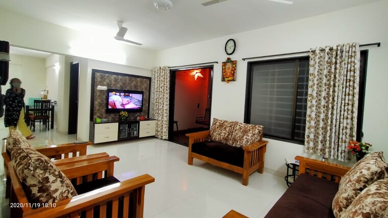 Living Room, nirmal-township-chs-b5-building 2 Bedroom 1100 Sq.Ft. Apartment In Sinhagad Road Pune 9180469