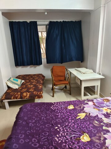 Bedroom in 1 BHK Apartment at Popular Heights, Koregaon Park – for Rent