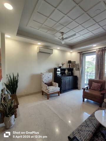 Living Room in 4 BHK Builder Floor at Unitech South City II, Sector 50 – for Sale