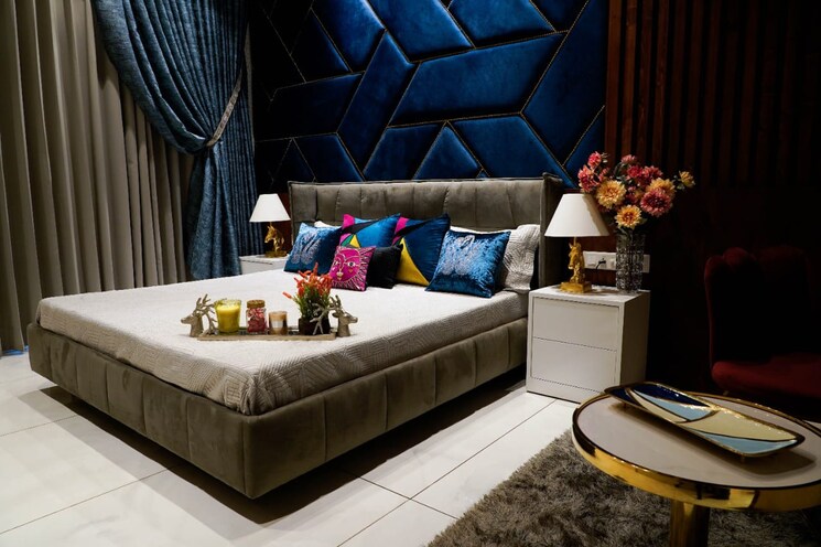 Bedroom, malwa-escon-primera 3 Bedroom 1550 Sq.Ft. Apartment In International Airport Road Zirakpur 9180838