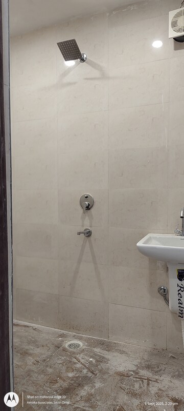 Bathroom in 1 BHK Builder Floor at Chattarpur – for Rent