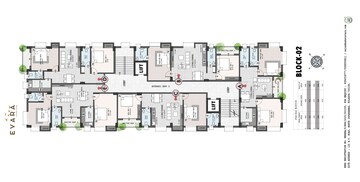 Floor Plan in 2 BHK Apartment at Dunlop – for Sale