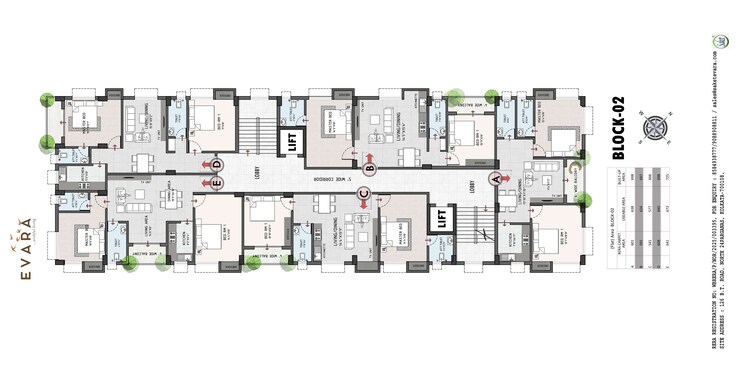 Floor Plan, dunlop 2 Bedroom 725 Sq.Ft. Apartment In Dunlop Kolkata 9180857