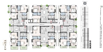 Floor Plan in 3 BHK Apartment at Dunlop – for Sale