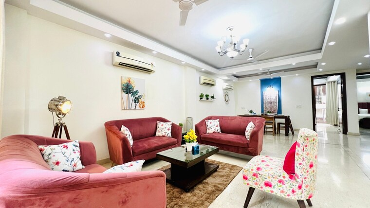 Living Room, safdarjung enclave 4 Bedroom 2200 Sq.Ft. Builder Floor In Safdarjung Enclave Delhi 9180985