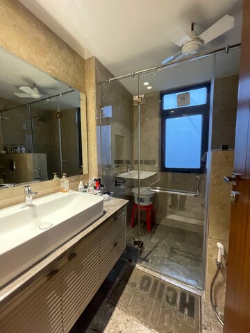 Bathroom in 4 BHK Builder Floor at Safdarjung Enclave – for Rent