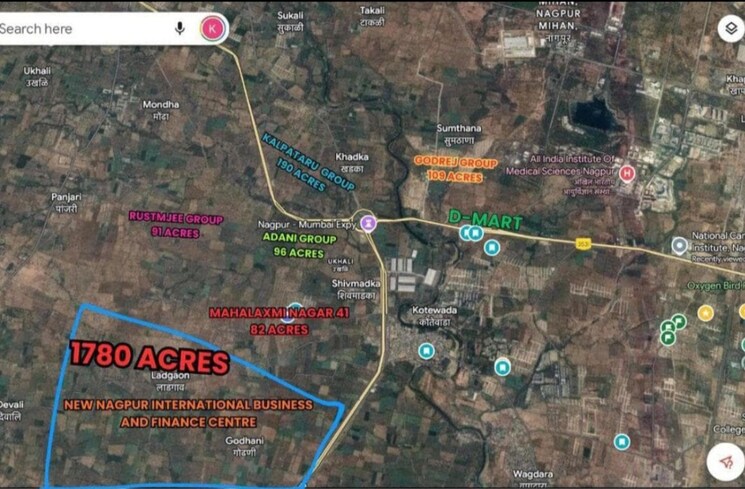 Map Location, wardha rd  1170 Sq.Ft. Plot In Wardha rd Nagpur 9181049