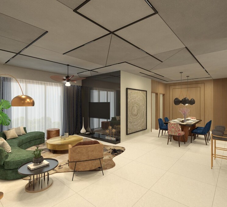 Living Room, puravankara-purva-atmosphere 3 Bedroom 1660 Sq.Ft. Apartment In Thanisandra Main Road Bangalore 9181687