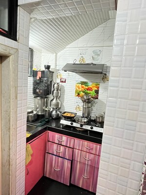 Kitchen in 1 BHK Apartment at New Gulmohar CHS, Thane West – for Sale