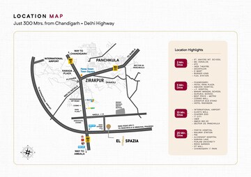 3 BHK Apartment – Map Location View at Allwin El Spazia, Sanauli - for Sale