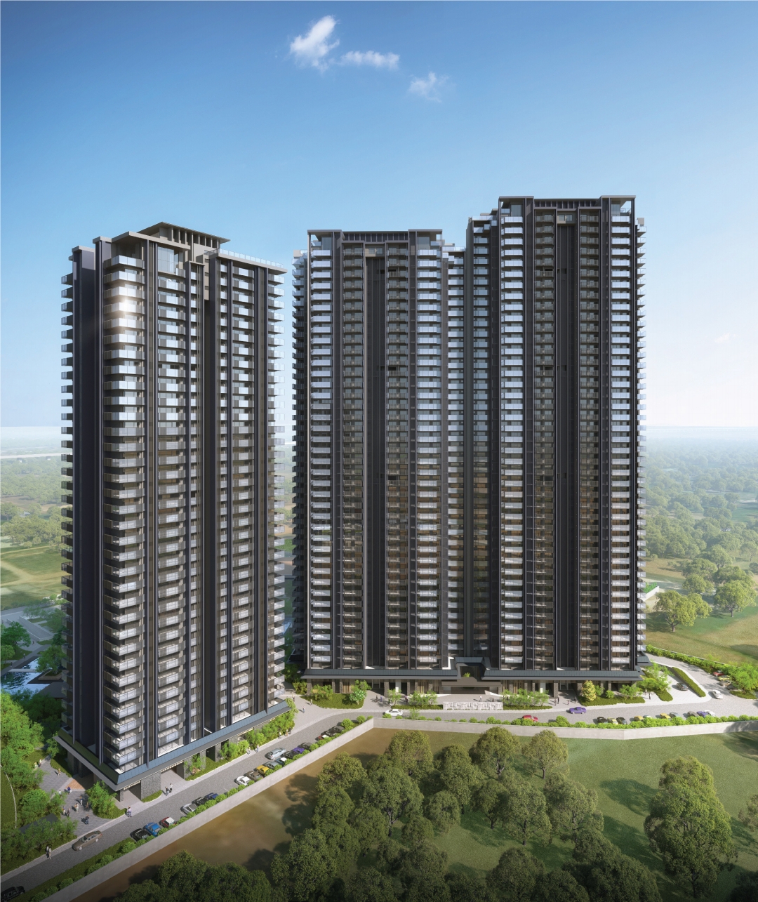 3 BHK + Pooja Room 2260 Sq.Ft. Apartment in Krisumi Waterside Residences