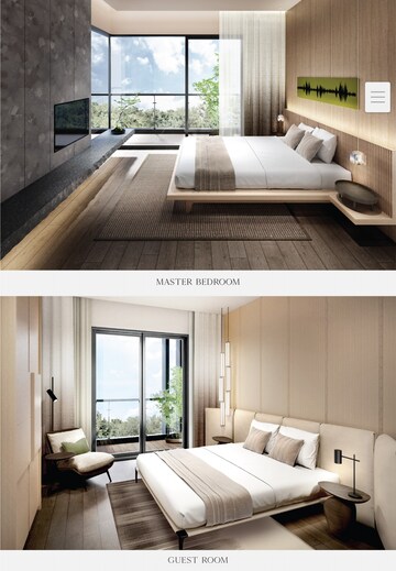 Master Bedroom in 3 BHK Apartment at Krisumi Waterside Residences, Sector 36a – for Sale