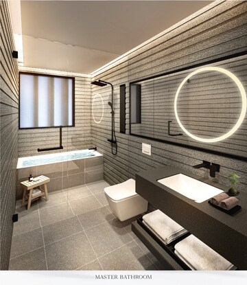 Washroom in 3 BHK Apartment at Krisumi Waterside Residences, Sector 36a – for Sale