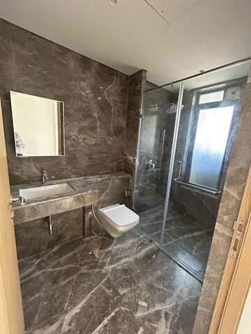 Bathroom in 3 BHK Apartment at Adani Ten BKC, Bandra East – for Rent