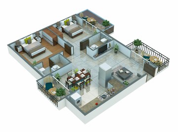 Master Plan in 2 BHK Apartment at Saranya Swarovski, Belathur – for Sale