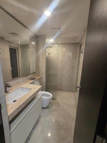 Bathroom in 2 BHK Apartment at Hiranandani Atlantis, Powai – for Rent