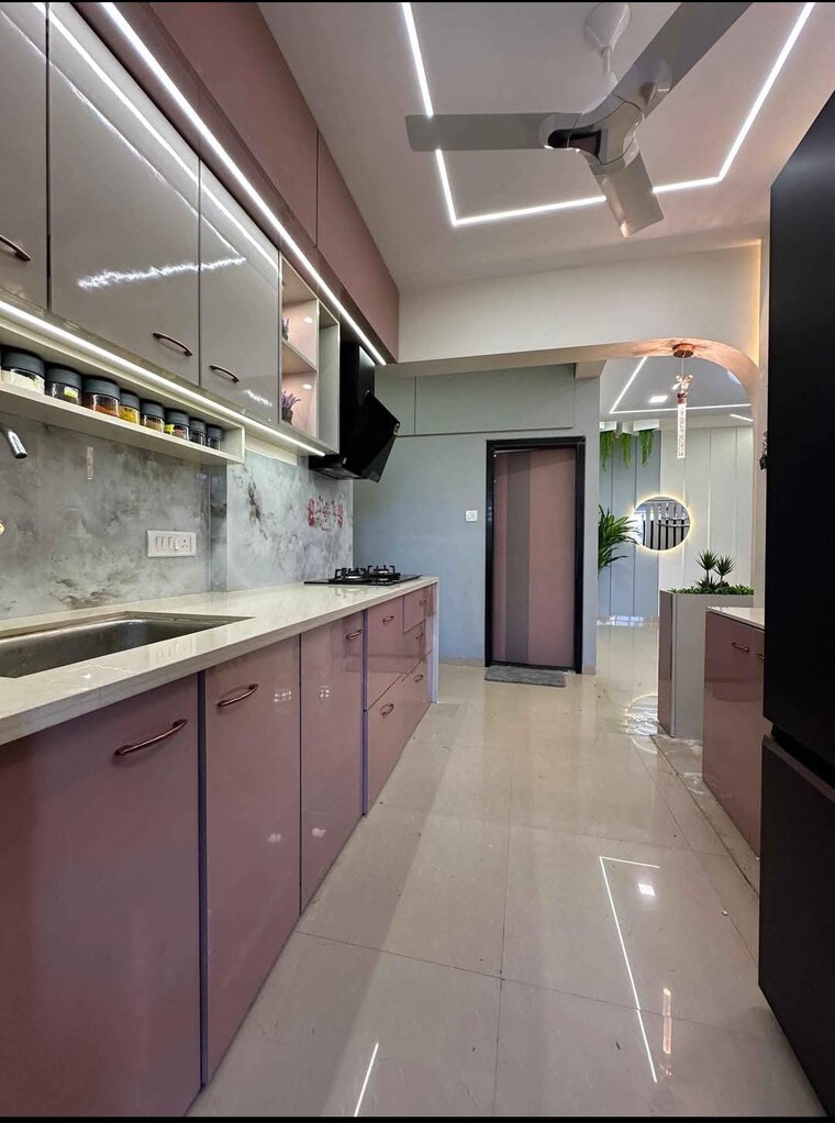 Kitchen, brahamand-phase-6-chs-ltd 1 Bedroom 750 Sq.Ft. Apartment In Brahmand Thane 9183723