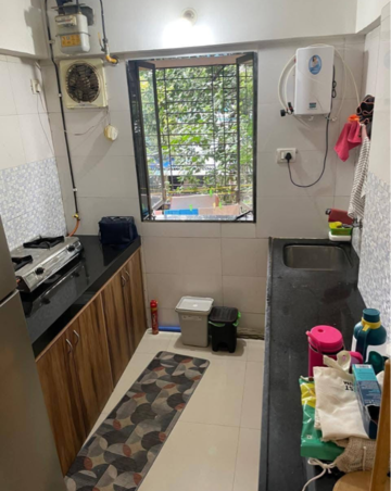 Kitchen in 1 BHK Apartment at Parth CHS Goregaon, Goregaon West – for Rent