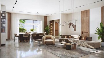 Living Room in 4 BHK Apartment at SAS Diamond Towers, Financial District – for Sale