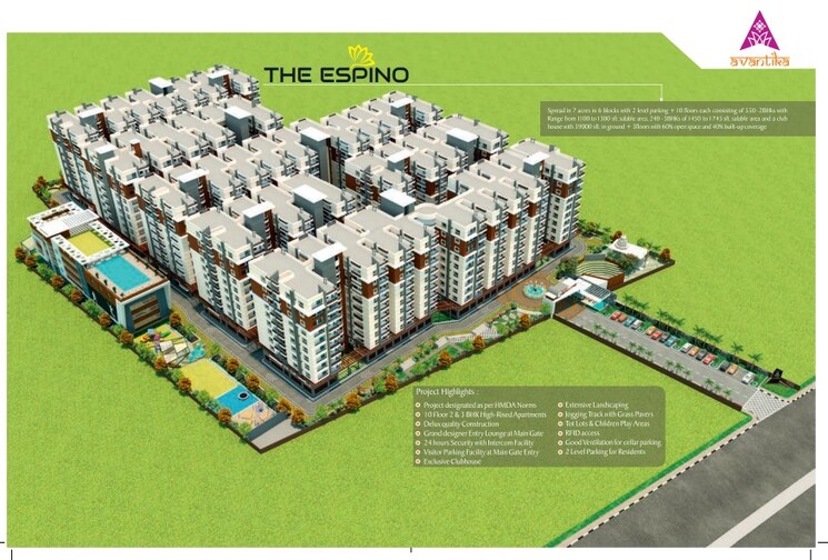 Master Plan, avantika-the-espino 3 Bedroom 1779 Sq.Ft. Apartment In Chanda Nagar Hyderabad 9184401