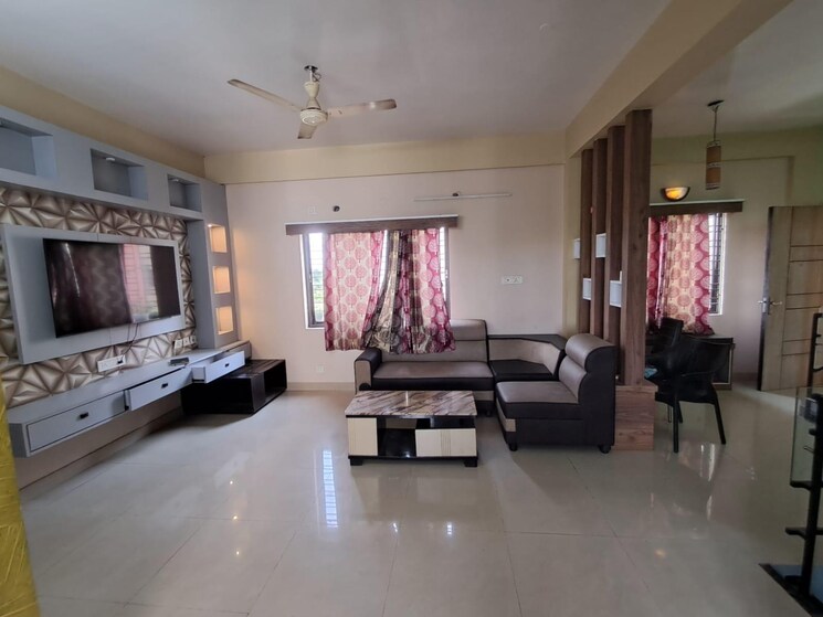 Living Room, hiland-woods 4 Bedroom 2200 Sq.Ft. Penthouse In Rajarhat Kolkata 9185151
