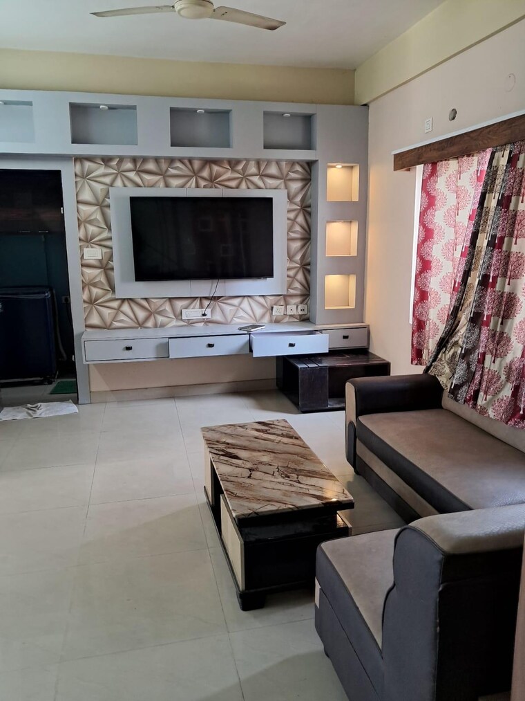 Living Room, hiland-woods 4 Bedroom 2200 Sq.Ft. Penthouse In Rajarhat Kolkata 9185151