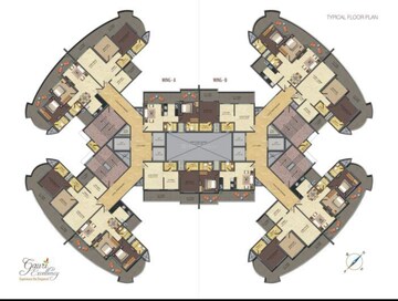 Floor Plan in 2 BHK Apartment at Gauri Excellency, Kandivali West – for Rent