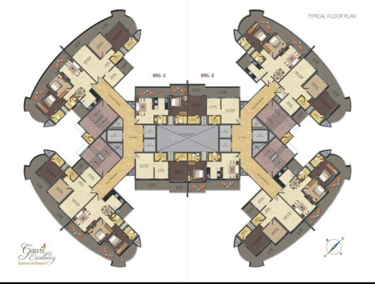 Floor Plan, gauri-excellency 2 Bedroom 1200 Sq.Ft. Apartment In Kandivali West Mumbai 9185236