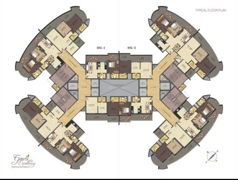 Floor Plan, gauri-excellency 2 Bedroom 1200 Sq.Ft. Apartment In Kandivali West Mumbai 9185236
