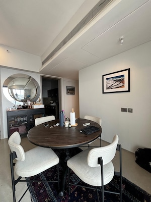 Living Room in 3 BHK Apartment at Rustomjee Paramount, Khar West – for Sale