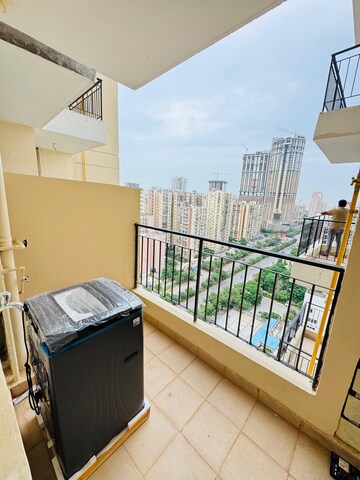 Balcony in 3 BHK Apartment at Amrapali Crystal Homes, Sector 76 – for Rent