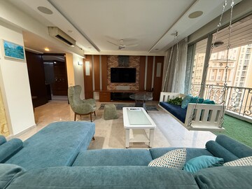 Living Room in 4 BHK Apartment at Hiranandani Royce, Ghodbunder Road – for Rent
