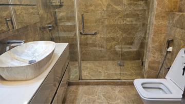 Bathroom in 3 BHK Builder Floor at Boutique Residential Apartments C-253, Defence Colony – for Rent