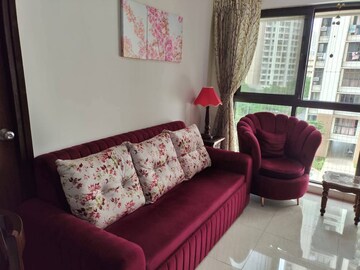 Living Room in 1 BHK Apartment at Lodha Crown Quality Homes, Majiwada – for Rent