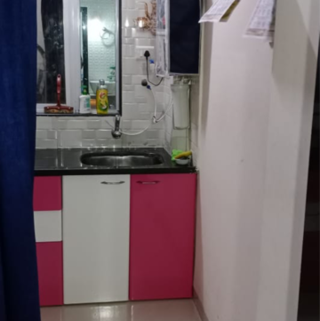 Kitchen in 1 RK Apartment at Yesu Anand Heights, Nandivli – for Sale