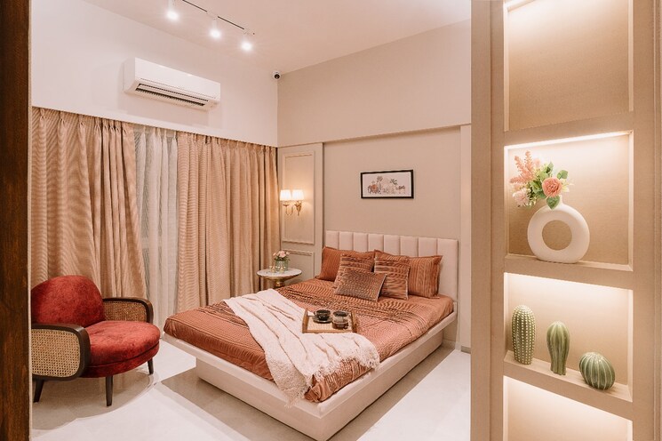 Bedroom, satre-happynest 2 Bedroom 663 Sq.Ft. Apartment In Kanjurmarg East Mumbai 9185639