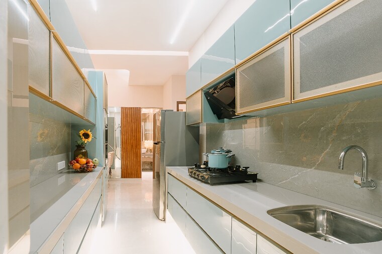 Kitchen, satre-happynest 2 Bedroom 663 Sq.Ft. Apartment In Kanjurmarg East Mumbai 9185639