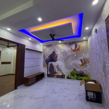 Living Room in 3 BHK Builder Floor at Dwarka Mor – for Rent