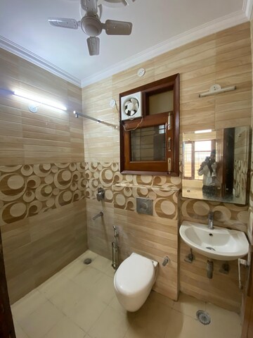 Bathroom in 3 BHK Builder Floor at Sushant Lok ii – for Rent