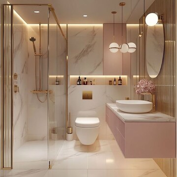 Bathroom in 3 BHK Apartment at M3M Capital, Sector 113 – for Sale