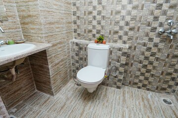 Bathroom in 3 BHK Apartment at Gaur Sportswood, Sector 79 – for Rent