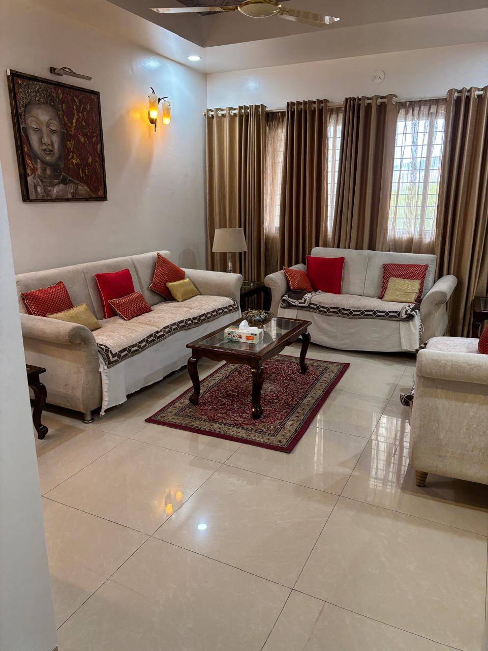 3.5 BHK + Study Room Apartment For Rent in Sarala Roses