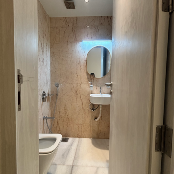 Bathroom in 3 BHK Apartment at Lodha World View, Empire Mill – for Rent