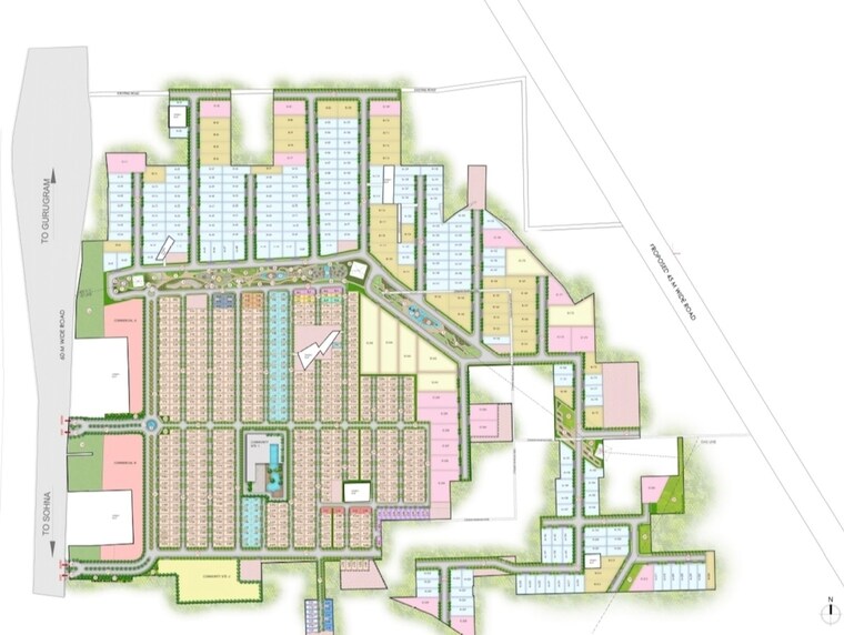 Master Plan, signature-global-daxin-vistas 3 Bedroom 1550 Sq.Ft. Apartment In Bhondsi Gurgaon 9186506