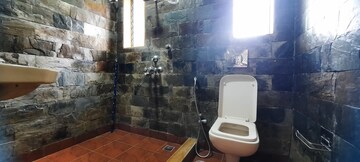 Bathroom in 1 BHK Apartment at Queens View, Juhu – for Rent