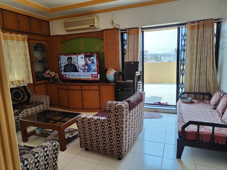 Living Room, saurabh-garden-chs 3 Bedroom 1500 Sq.Ft. Apartment In Anand Nagar Pune 9187532