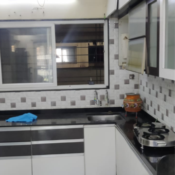 Kitchen in 3 BHK Apartment at Vishnu Vihar CHS, Maharshi Nagar – for Rent