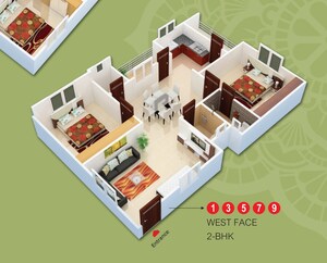 Team Area in 2 BHK Apartment at Green Meadows Ameenpur, Ameenpur – for Sale