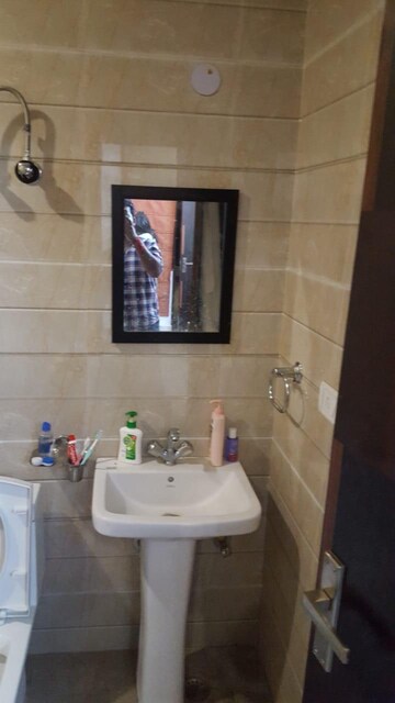 Bathroom in 1 BHK Builder Floor at Kalkaji – for Rent